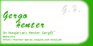 gergo henter business card